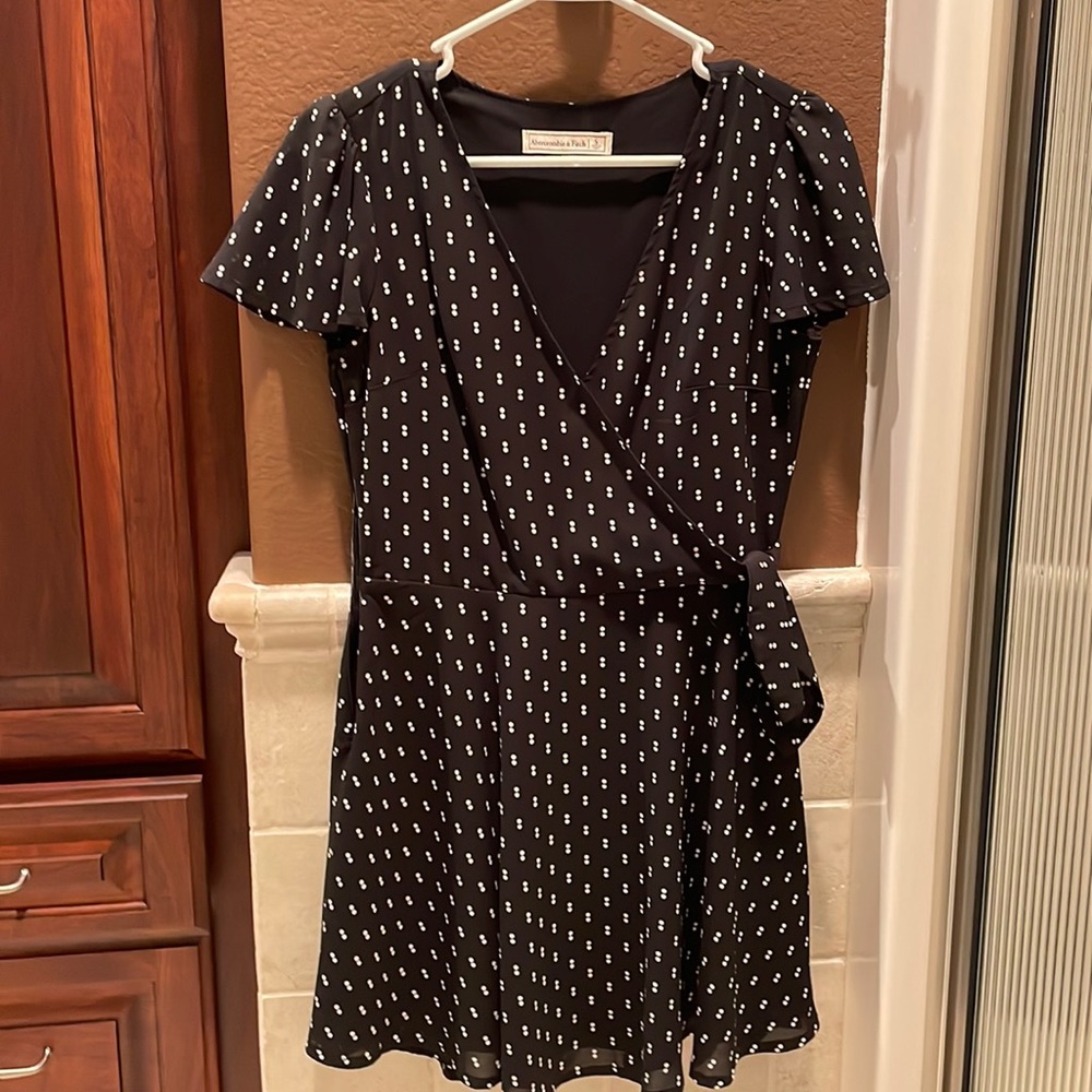 Black Polka Dot Dress Small